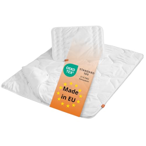 sleepling Kinderbettenset 4-Jahreszeitendecke 100x135cm Flachkissen 40x60cm