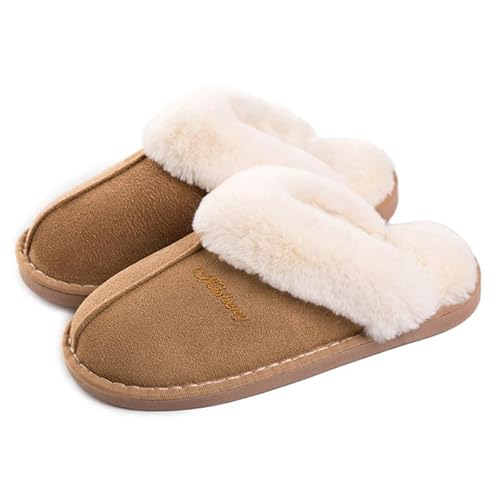 Misolin Damen Herren Hausschuhe Winter Warme Pantoffeln mit Memory-Schaum