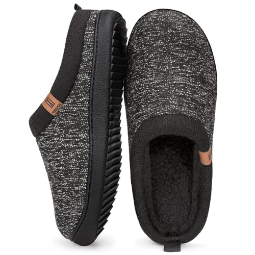MERRIMAC Slipper Memory-Schaum rutschfest Schwarz