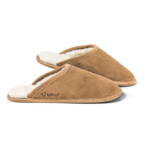 Fellhof Lammfell Hausschuh TRENDY Damen Herren Fell Pantoffeln für Winter & …