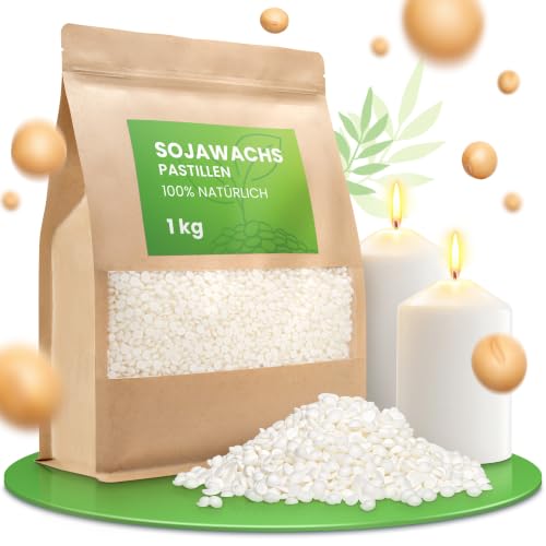 molinoRC 1kg Sojawachs für Kerzen [100% pflanzlich]