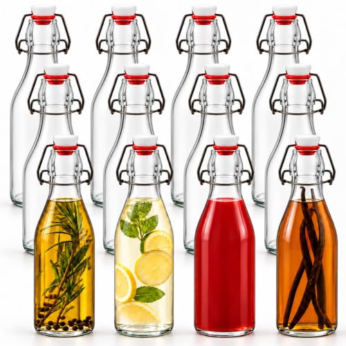 DUNSOO 12 Stück Glasflaschen 250ml mit Bügelverschluss